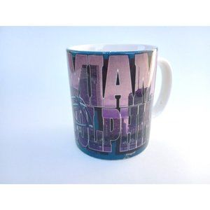 Vintage MIAMI DOLPHINS Ceramic Coffee Mug Cup NFL 1997 Xpres Corp.